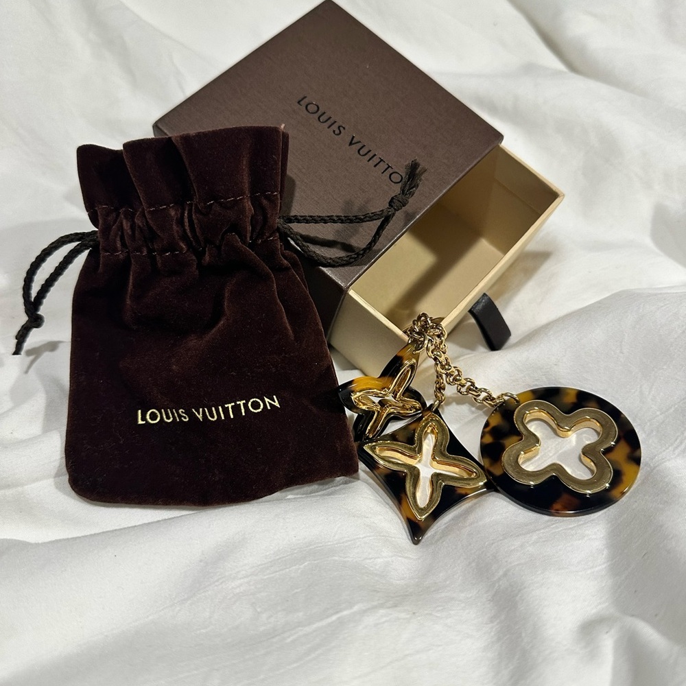 Louis Vuitton Tortoiseshell and Gold Keychain
